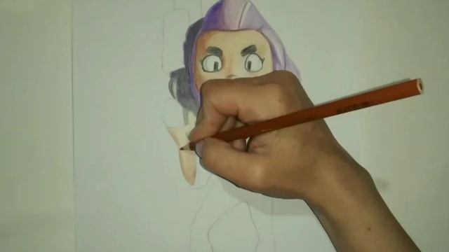 How to draw Shelly from Brawl Stars. Как нарисовать Шелли из Brawl Stars. смотреть онлайн