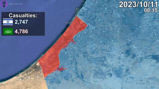 Israel-Hamas War: First Week Mapped Using Google Earth