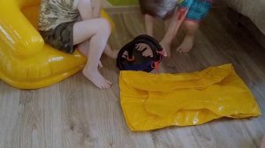 Детское надувное кресло INTEX веселые животные HAPPY ANIMAL медведь | Intex Happy Animal Chair