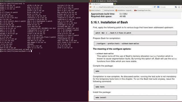 LFS 7.4 - 5.16 Bash-4.2 (video 22) смотреть онлайн