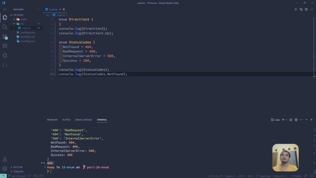 TYPESCRIPT TUTORIAL #20 BASIC ENUM смотреть онлайн