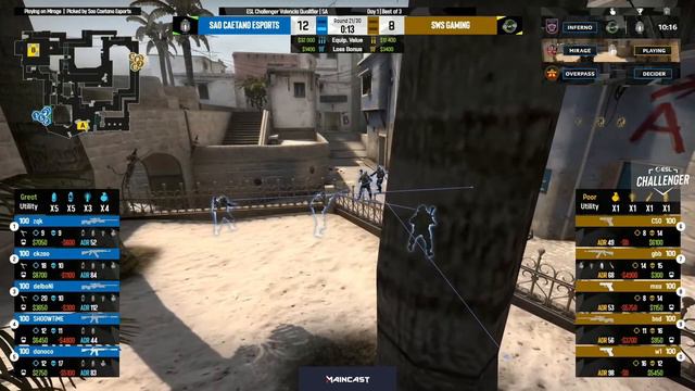 SWS vs Sao Caetano | Map 2 Mirage | ESL Ch Valencia 2022: SA CQ смотреть онлайн