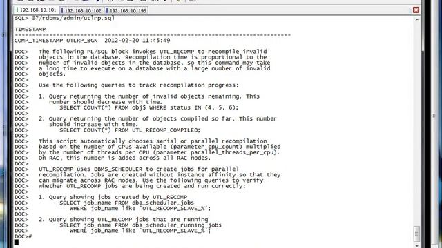04.26.01_Oracle_10gR2_RAC_4.26.1 Re-compile Invalid Objects.avi смотреть онлайн