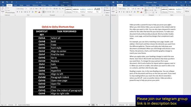 Ctrl A to Ctrl Z shortcut keys in ms word in telugu смотреть онлайн