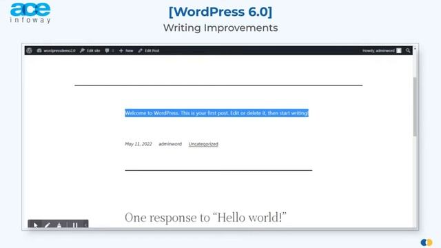 [WordPress 6.0 New Features] Writing Improvements смотреть онлайн