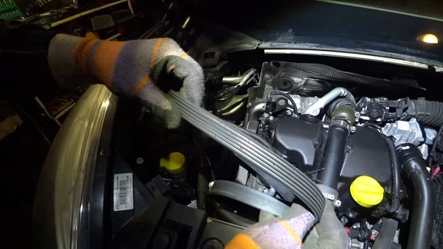 замена приводного ремня RENAULT SCENIC 3 , MEGANE 3 смотреть онлайн