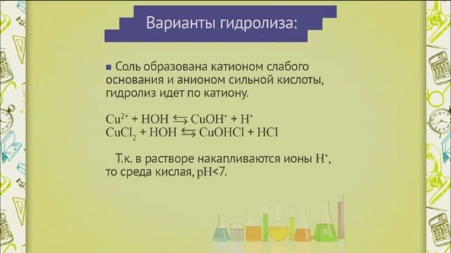 ch0603 Гидролиз солей смотреть онлайн