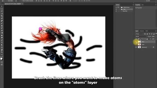 Atom Photoshop Action Tutorial смотреть онлайн