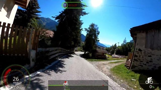 30 minute Fat Burning Indoor Cycling Workout Alps South Tyrol Lake Tour Garmin 4K Video смотреть онлайн
