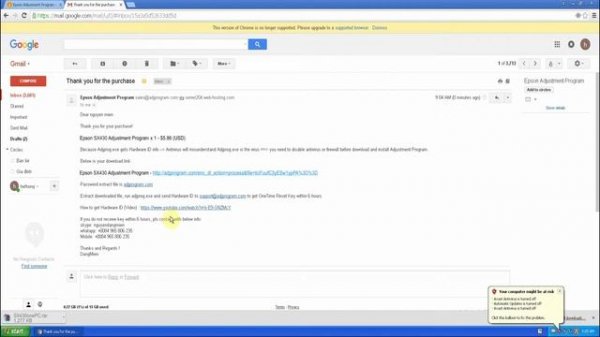 Reset Epson SX430 by Adjustment Program