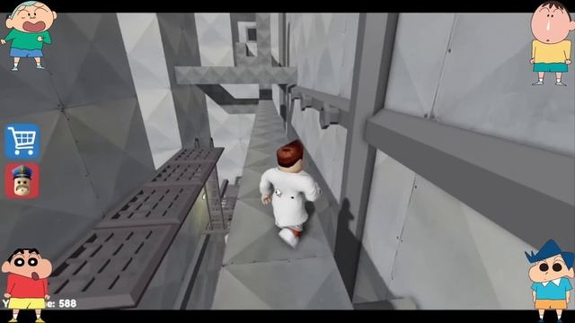 Shinchan and his friends escaping the hardest prison ?? | Barry's prison run roblox funny game ?? смотреть онлайн