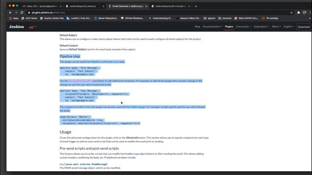 Jenkins email notification | plugin & send attachments in email смотреть онлайн