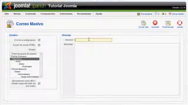 Videotutoriales Joomla (empresasvirtuales.com) - Envío de un E-mail a Usuarios Registrados смотреть онлайн