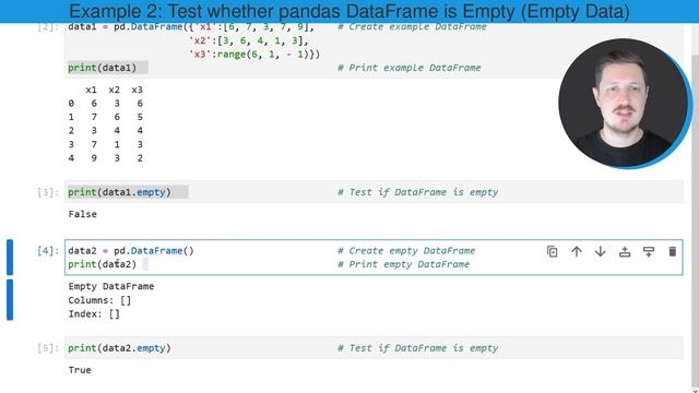 Check if pandas DataFrame is Empty in Python (Examples) | Zero Rows & Columns | Logical Indicator смотреть онлайн