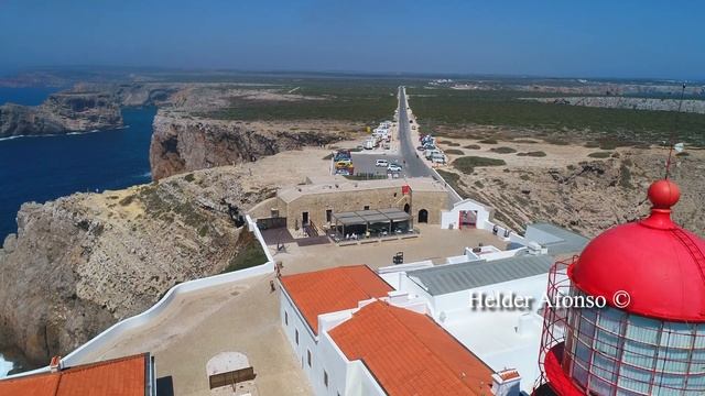 Farol do Cabo de São Vicente ? St. Vincent Cape & lighthouse aerial view - Algarve - 4K Ultra HD смотреть онлайн
