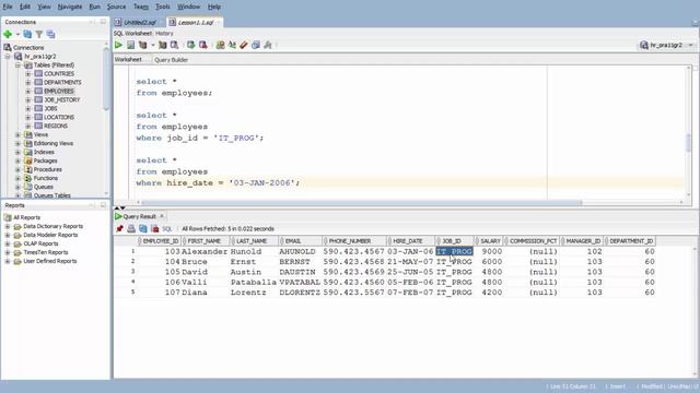 Lesson 1: Retrieving Data Using the SQL SELECT Statement смотреть онлайн