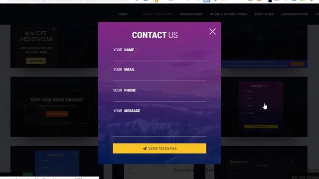 Animated PopUp Demos for WP Website -Using The best WordPress popup plugins |MailChimp integration смотреть онлайн