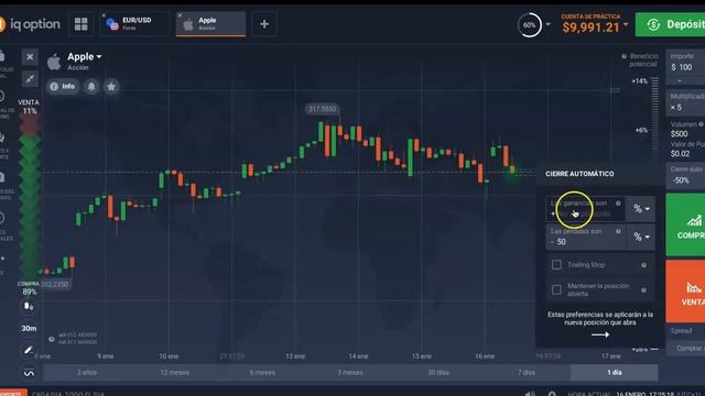 IQ Option: ¿cómo comprar las acciones de APPLE? смотреть онлайн