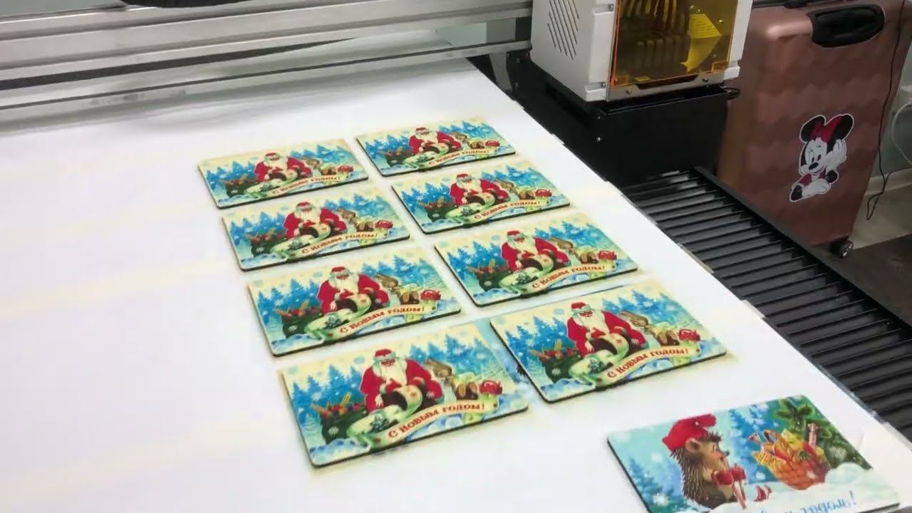Печать открыток на УФ принтере на ламинированном ДВП смотреть онлайн