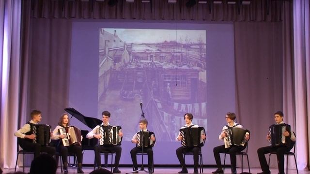 Ансамбль баянистов и аккордеонистов "Подснежник" - произведение И. Брамса "Венгерский танец №5" смотреть онлайн