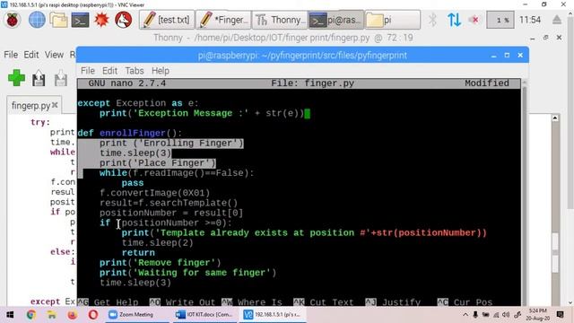 TYIT Sem 5: IOT: Raspberry Pi -fingerprint module смотреть онлайн