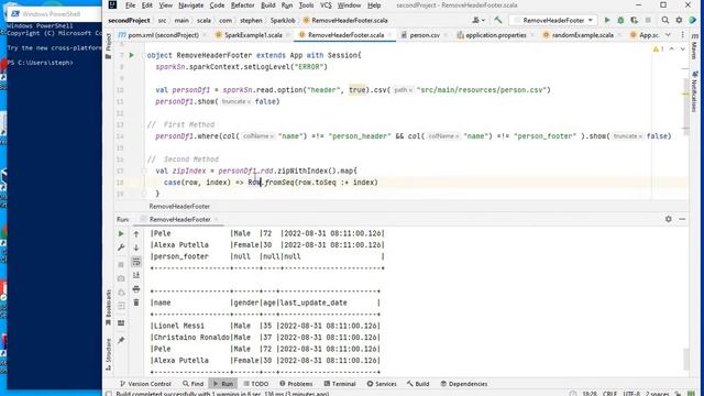 Two Ways To Remove Header And Footer From Spark Dataframe | zipWithIndex | Scala смотреть онлайн