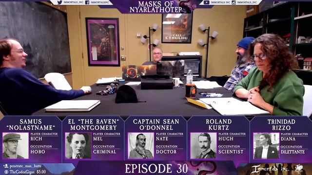 Masks of Nyarlathotep: Trail of Cthulhu Live Stream - Episode 30 смотреть онлайн