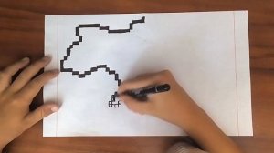 Как нарисовать Украину по клеточкам