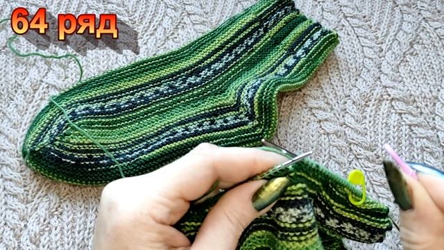 Носки спицами Вертикаль. Подробный мастер класс. смотреть онлайн