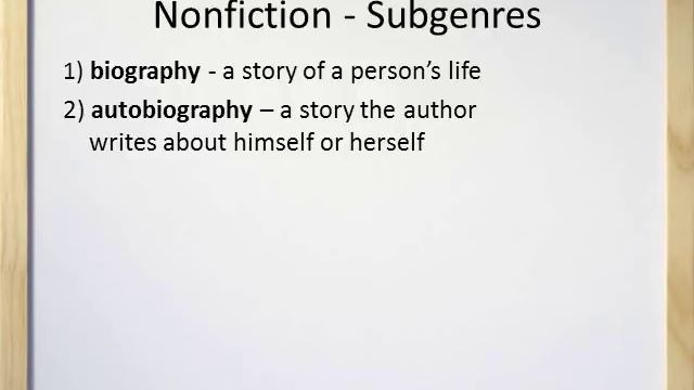 Literary Genres And Subgenres (Fiction, Nonfiction, Drama, And Poetry) - Video And Worksheet