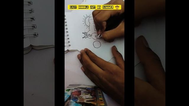 Easy Doodle art on Summer II Doodling is fun II Fun II #artwork #art #craft #creativity #doodle смотреть онлайн