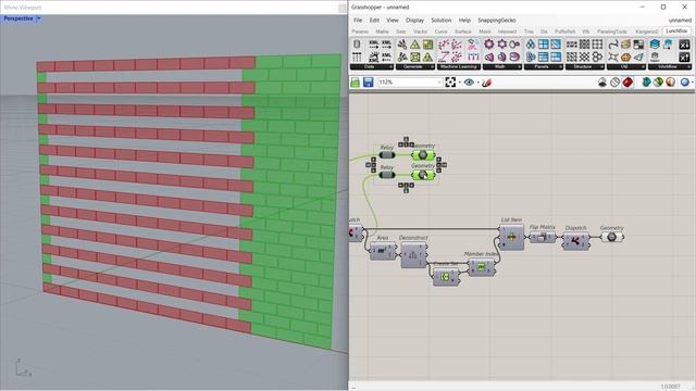 Parametric Brick Wall - Rhino Grasshopper смотреть онлайн