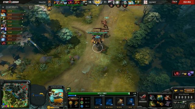 Secret vs Fnatic, SLTV Europe Season X, Day 23, Game 2 смотреть онлайн