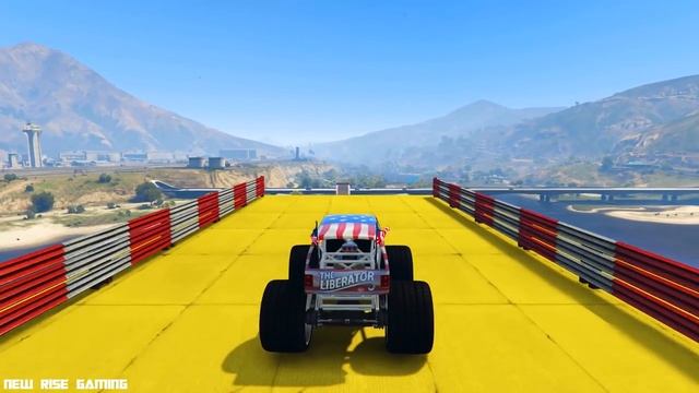 SPIDERMAN CARS Race Challenge on LAKE Rampa ! SUPERHERO HULK Goku McQueen Monster Truck Car - GTA смотреть онлайн