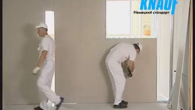 Перегородка из гипсокартона,с двухслойной обшивкой из КНАУФ листов смотреть онлайн