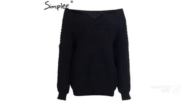 Свитер с открытыми плечами. смотреть онлайн