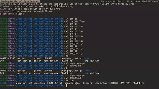 Moving to Minimal Byte Scanner/Parser • Golang, PEGN, Linux, Vim, Tmux, LiveCoding смотреть онлайн