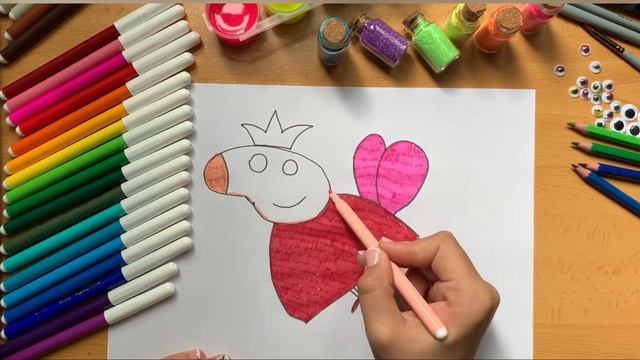 Как нарисовать свинку Пеппу | Свинка Пеппа фея. Рисуем вместе Свинку Пеппу. Peppa Pig. #peppapig