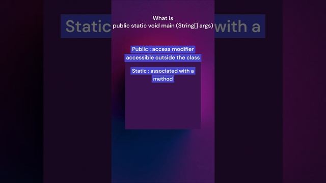 What is public static void main(String[] args)? #java #coding смотреть онлайн