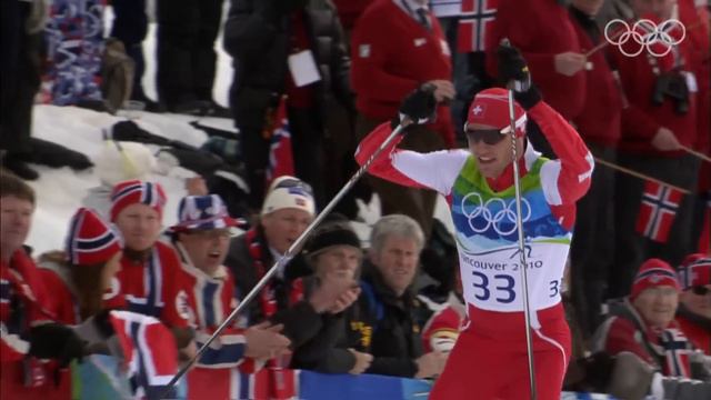 Cologna - Cross Country Skiing - Men's 15Km Free - Vancouver 2010 Winter Olympic Games смотреть онлайн
