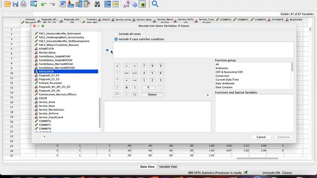 RECODE DO IF ELSE SPSS Command: Enlisted_Commissioned смотреть онлайн