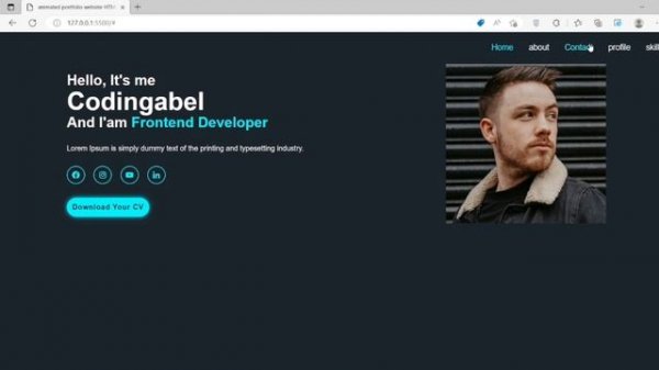 Amazing Portfolio Website Template in HTML CSS&JS With Free Source Code