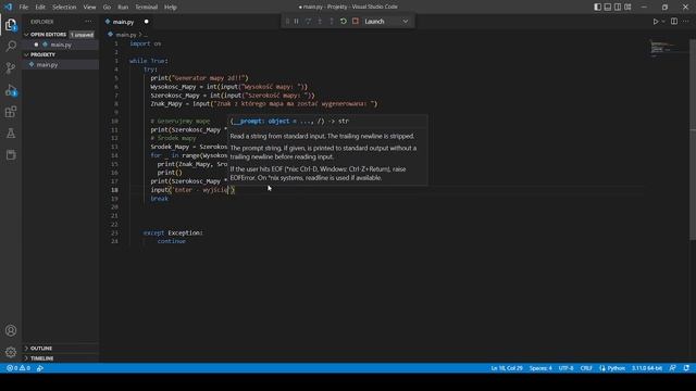 Programowanie w języku Python. Projekt #4 Generowanie mapy 2d смотреть онлайн