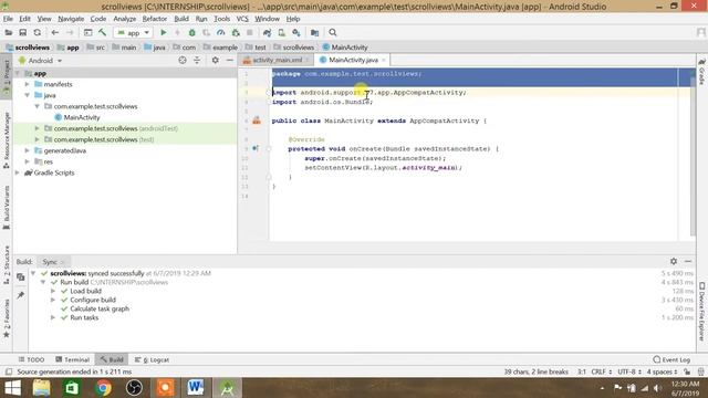 View many activities on Screen using ScrollView | ANDROID STUDIO смотреть онлайн