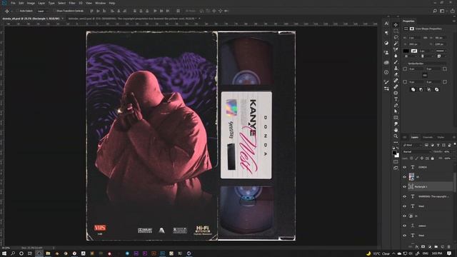 Making of KANYE WEST - DONDA Alternative Cover Artwork | Photoshop смотреть онлайн