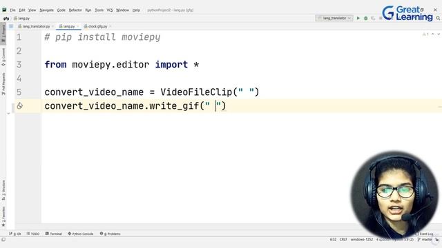 Convert Video to GIF using Python | Moviepy Python Tutorial | Great Learning смотреть онлайн
