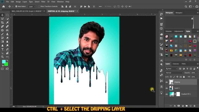Dripping effect in Photoshop | Photo Editing Tutorial | Splatter Effect Photoshop 2023 Tutorial | смотреть онлайн