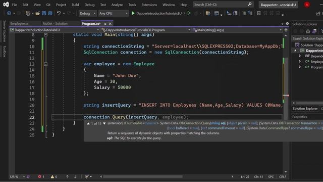 C# Dapper Introduction смотреть онлайн