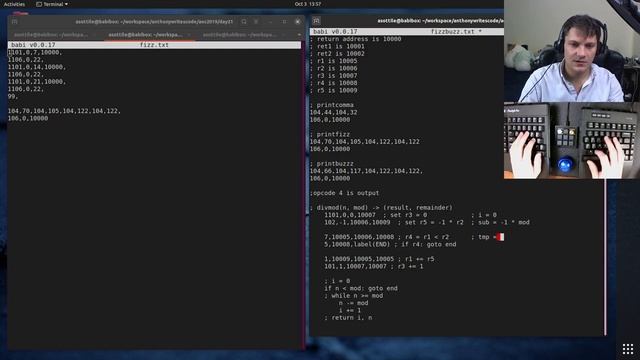replay - FizzBuzz in IntCode assembly pt 1 - 2020-10-03 смотреть онлайн