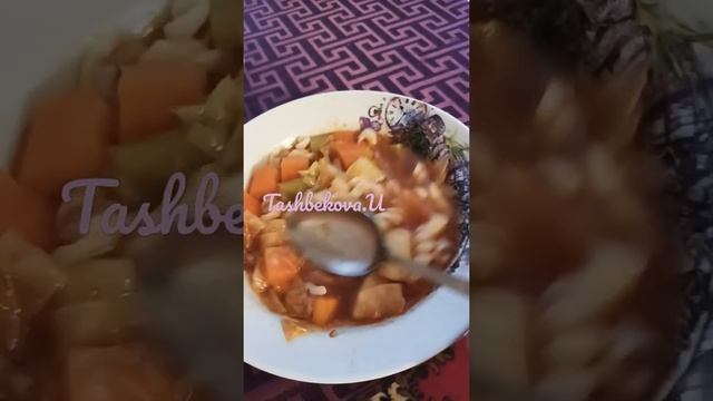 суп с макаронами и картошкой с мясом